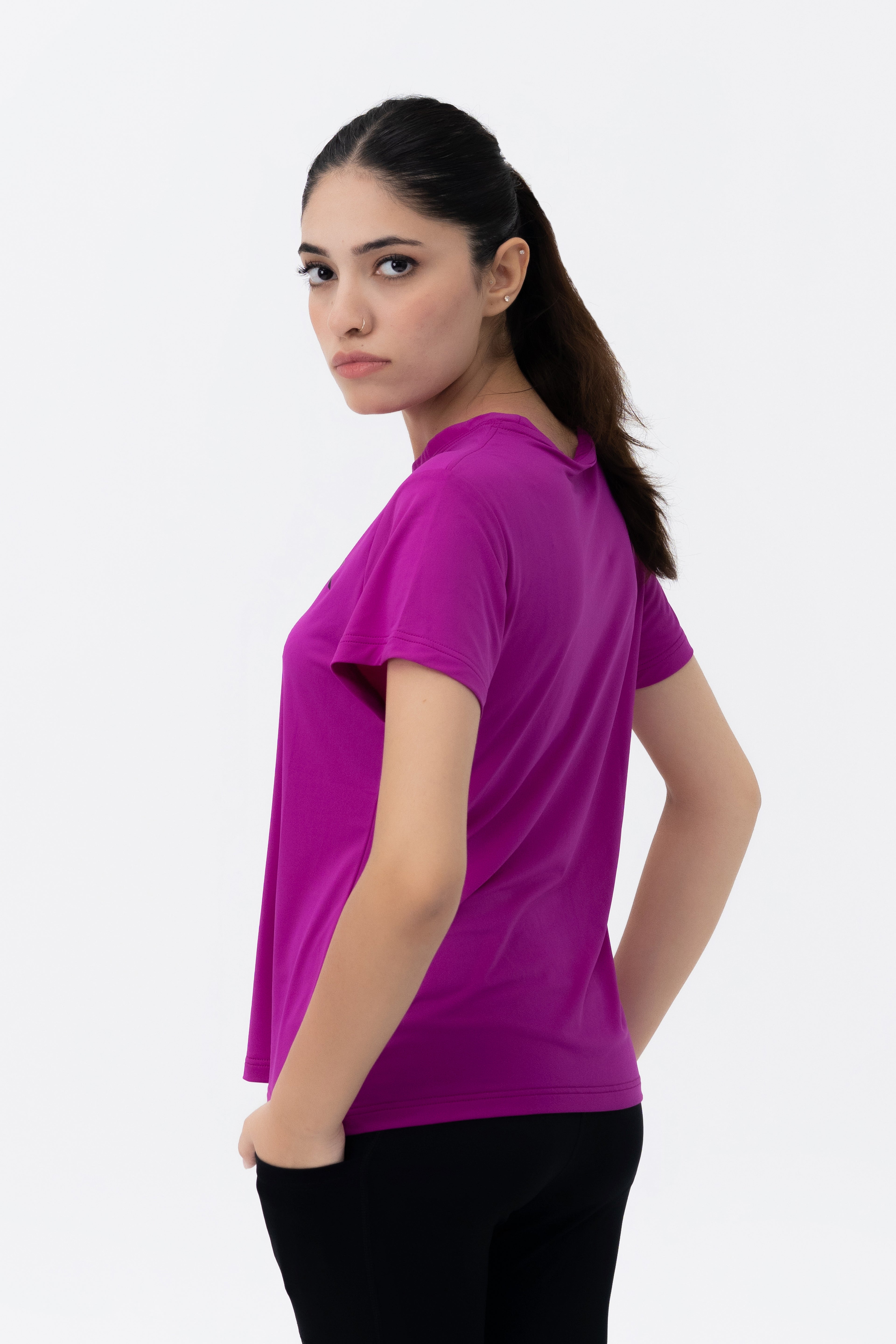 Regular Fit T-Shirt - Dark Fuchsia
