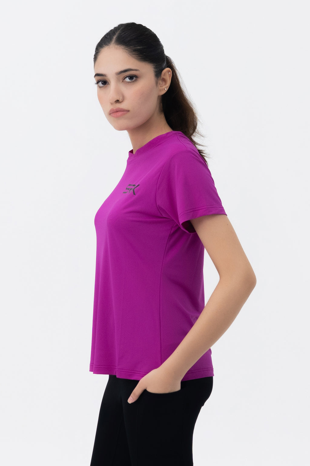Regular Fit T-Shirt - Dark Fuchsia