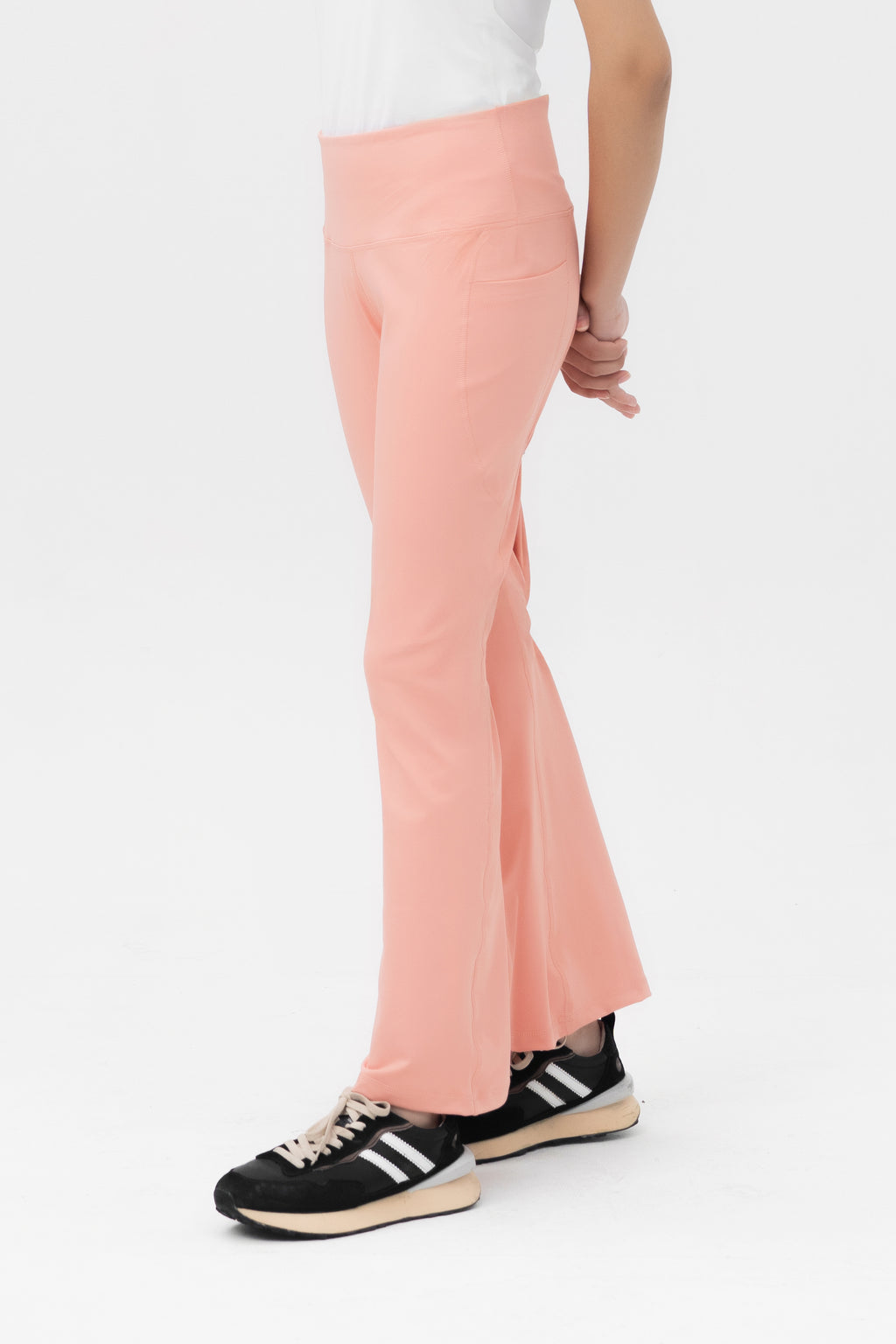 Mom Leggings - Straight Belt - Pink Quarts