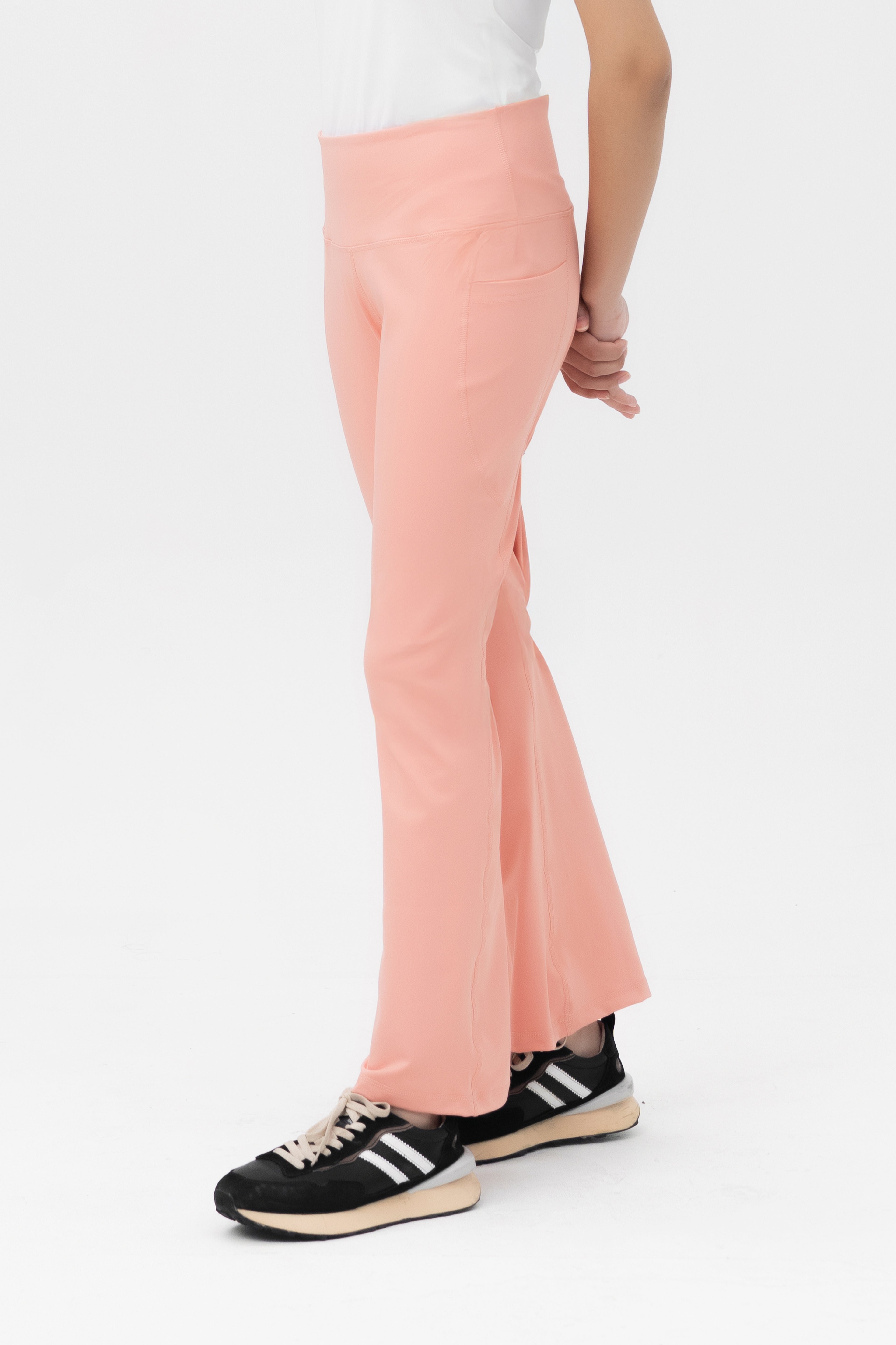 Mom Leggings - Straight Belt - Pink Quarts