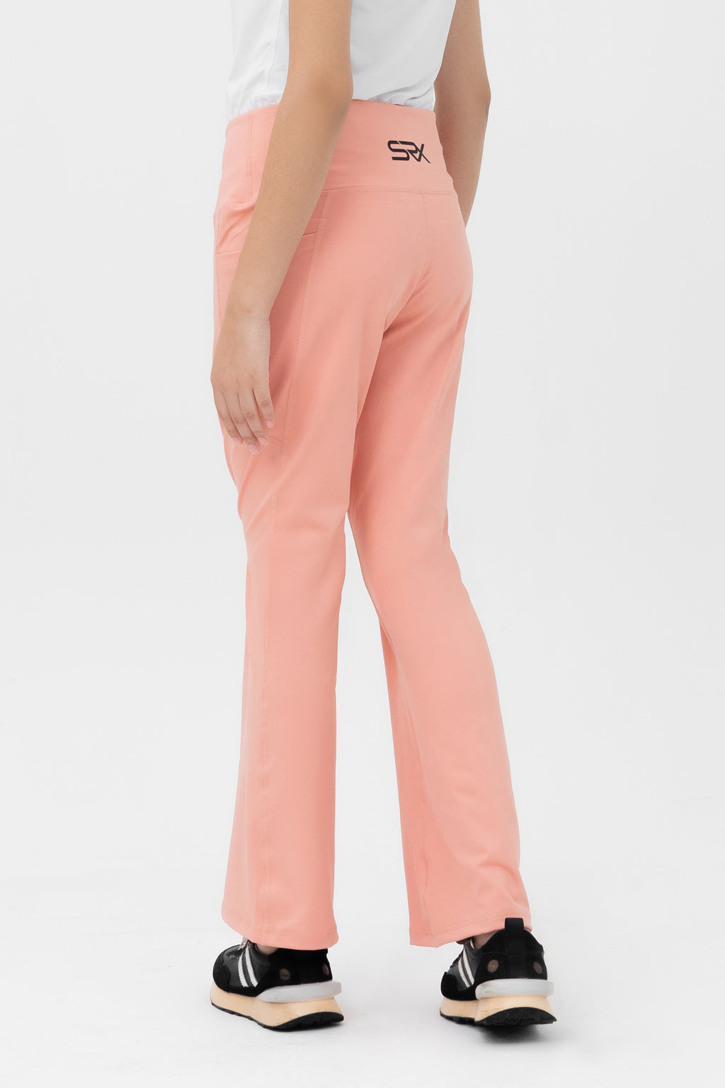 Mom Leggings - Criss Cross Belt - Pink Quarts