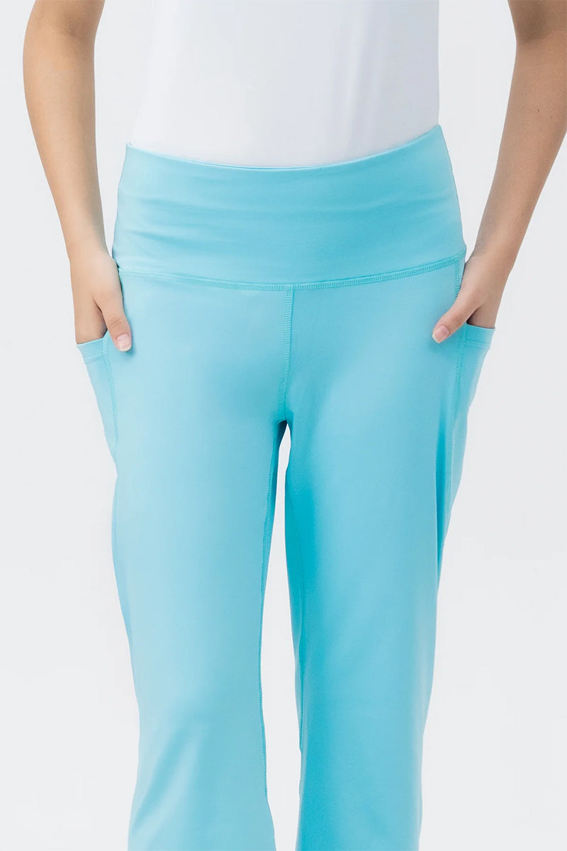 Mom Leggings - Straight Belt - Turquoise