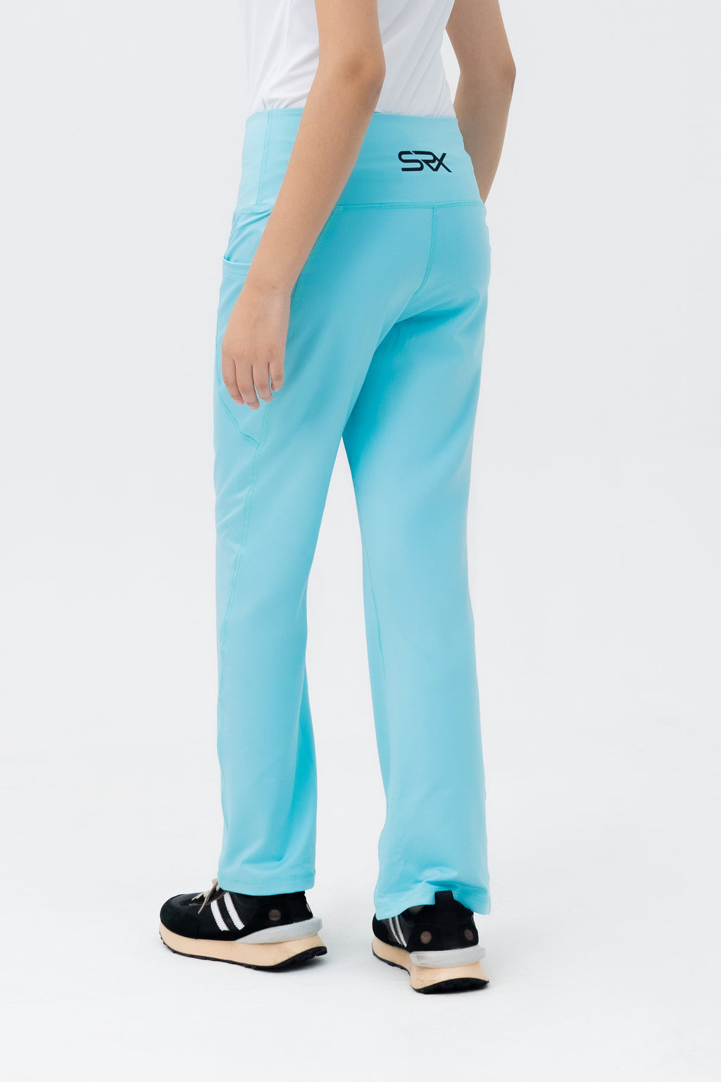 Mom Leggings - Criss Cross Belt - Turquoise