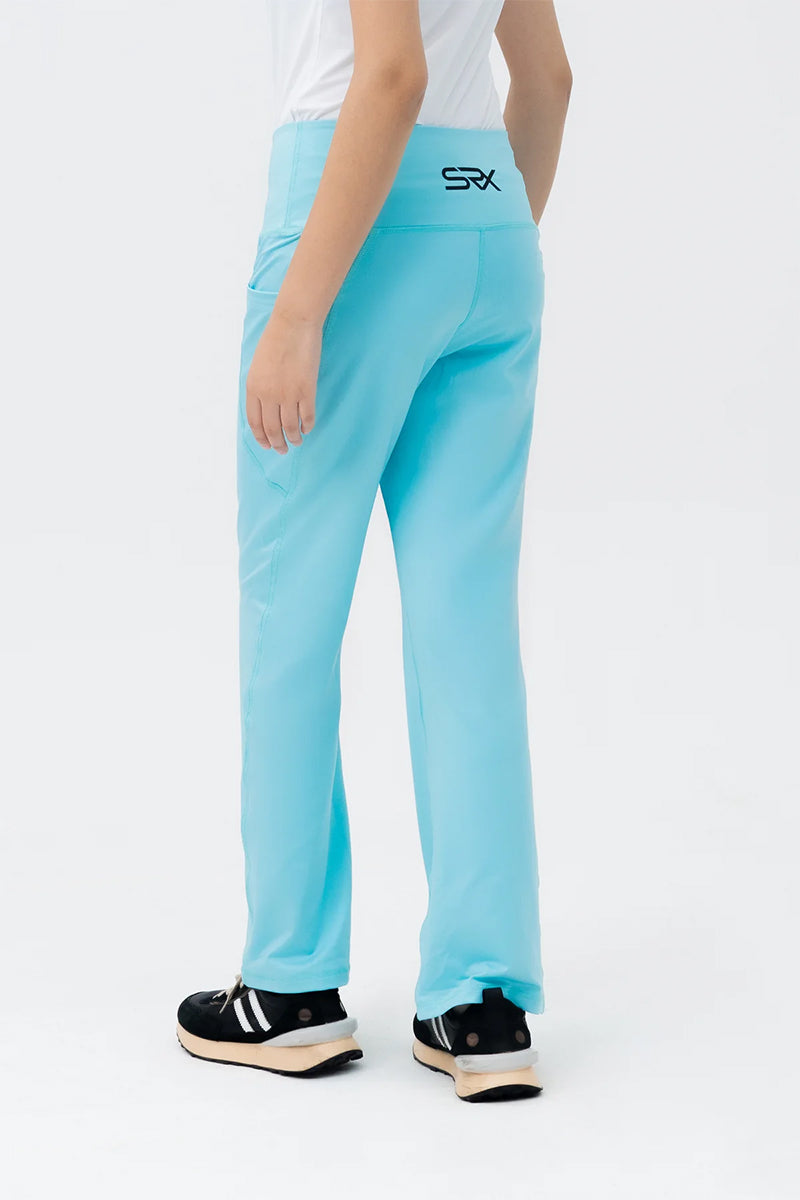Mom Leggings - Criss Cross Belt - Turquoise
