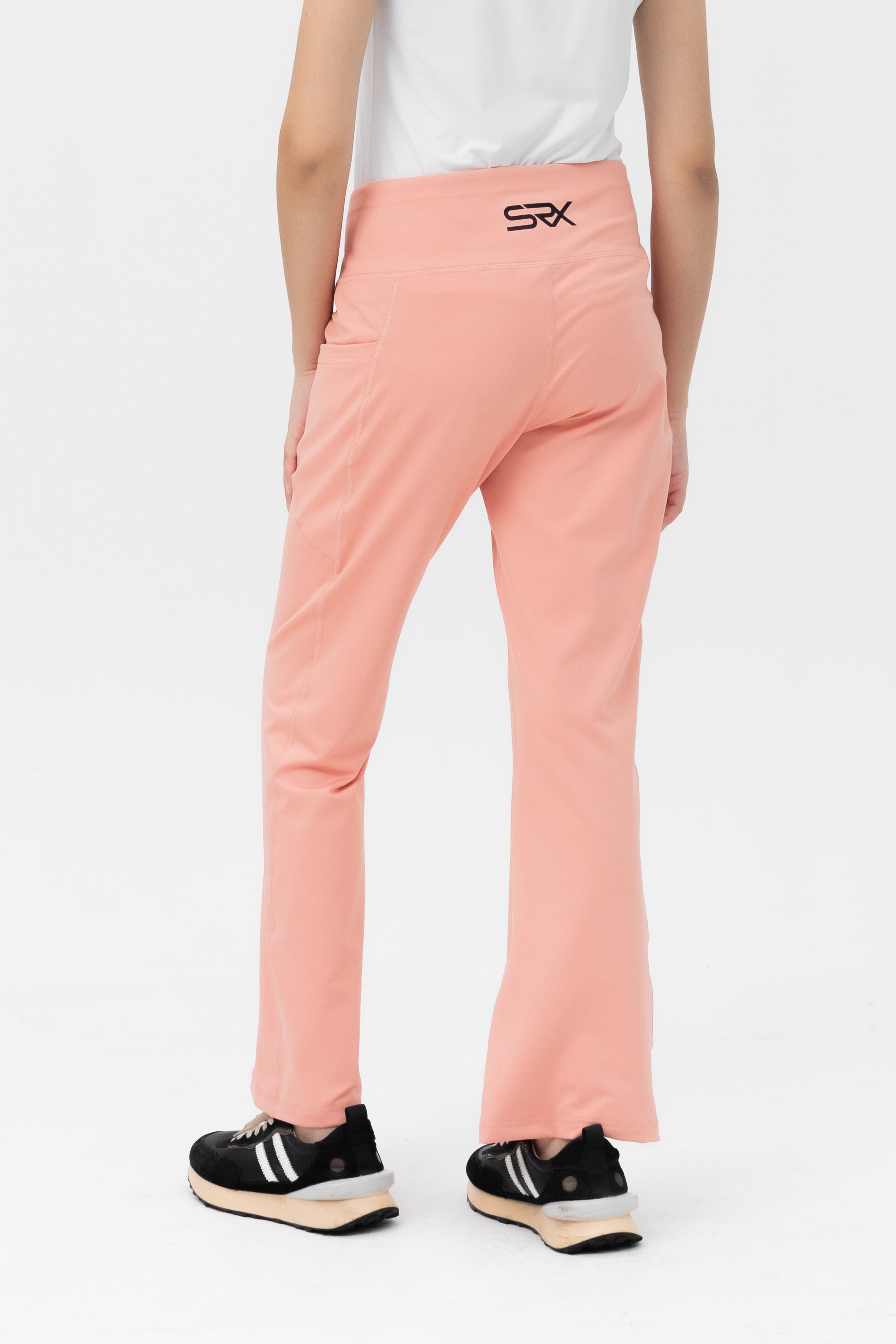 Mom Leggings - Criss Cross Belt - Pink Quarts