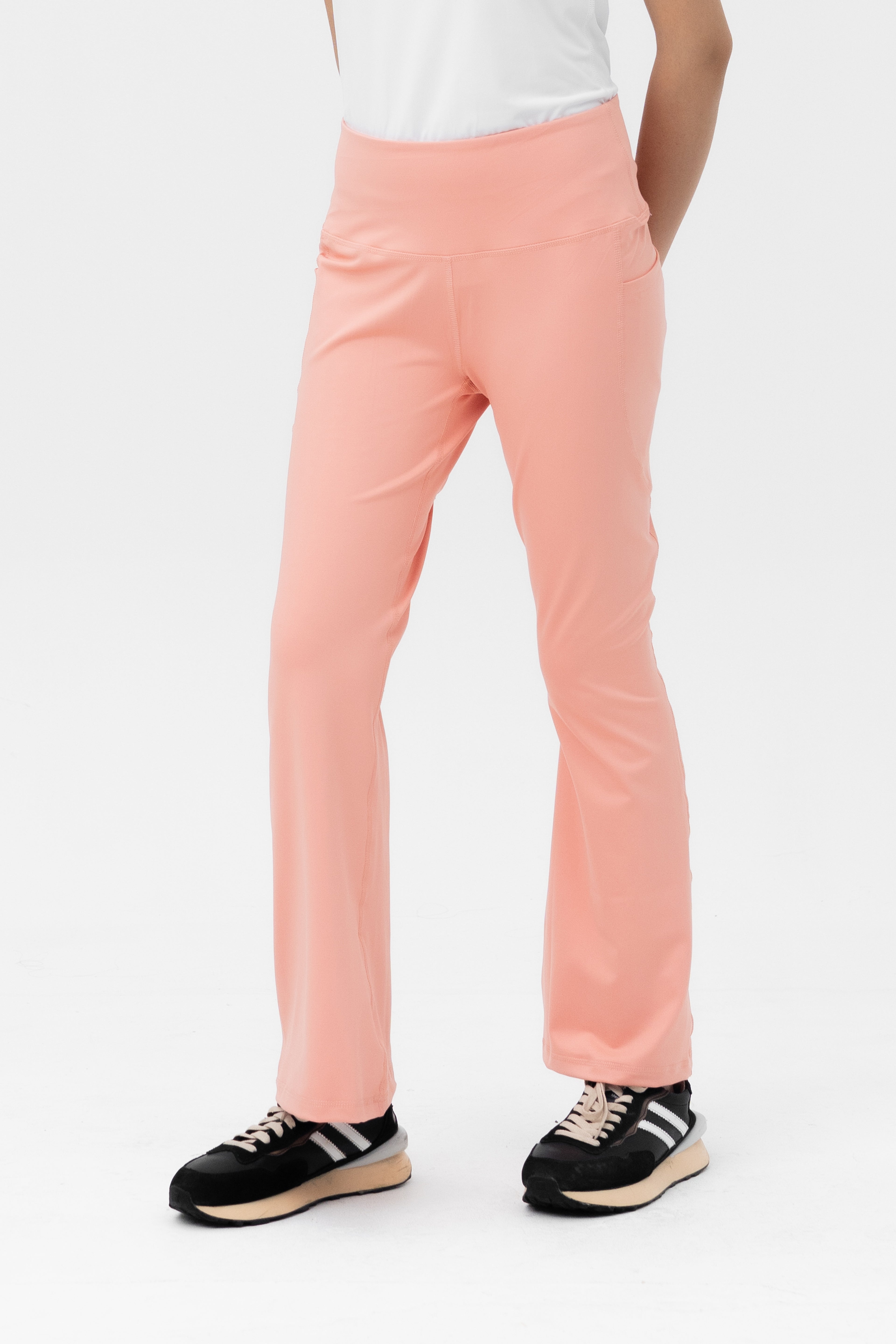 Mom Leggings - Straight Belt - Pink Quarts