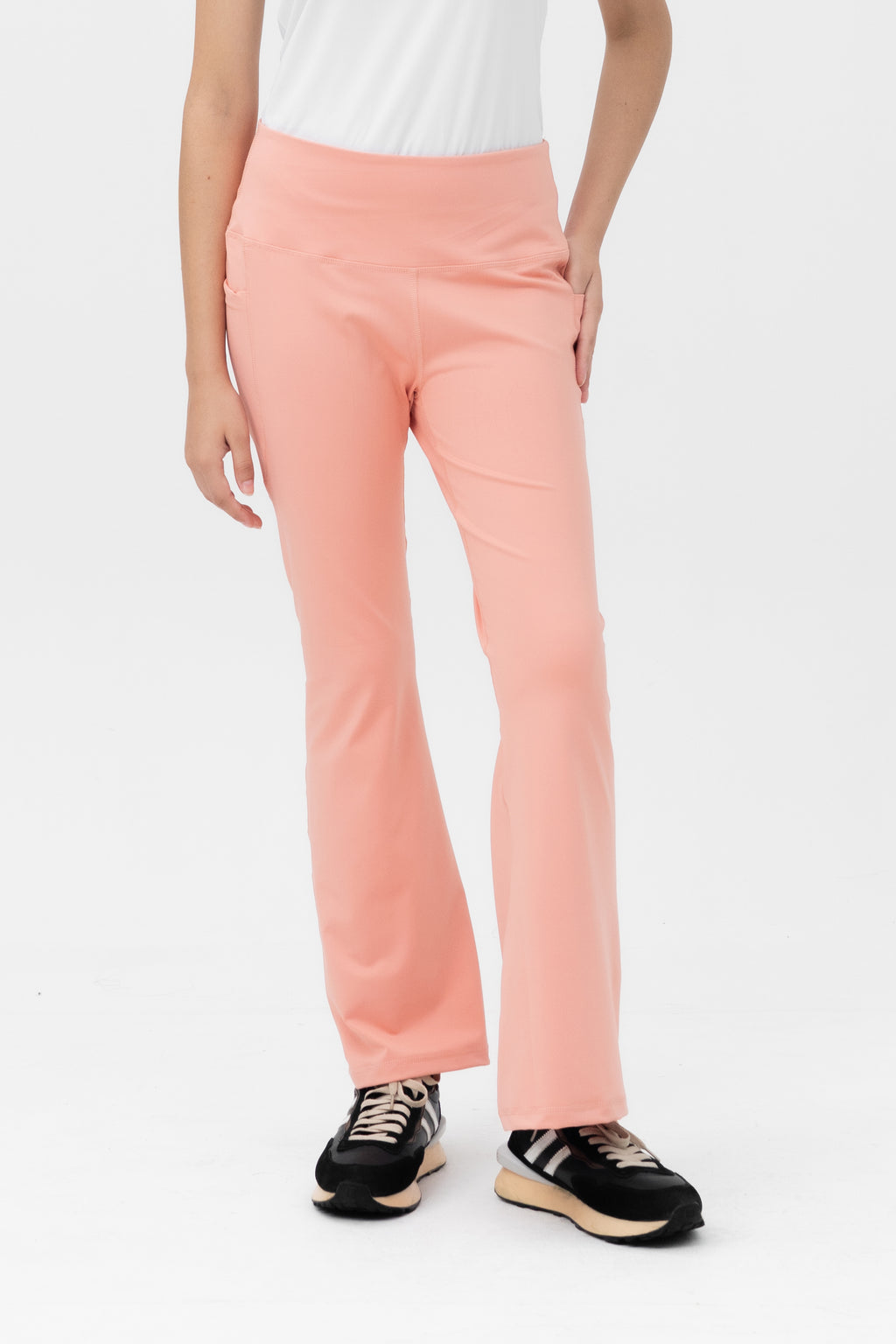 Mom Leggings - Straight Belt - Pink Quarts
