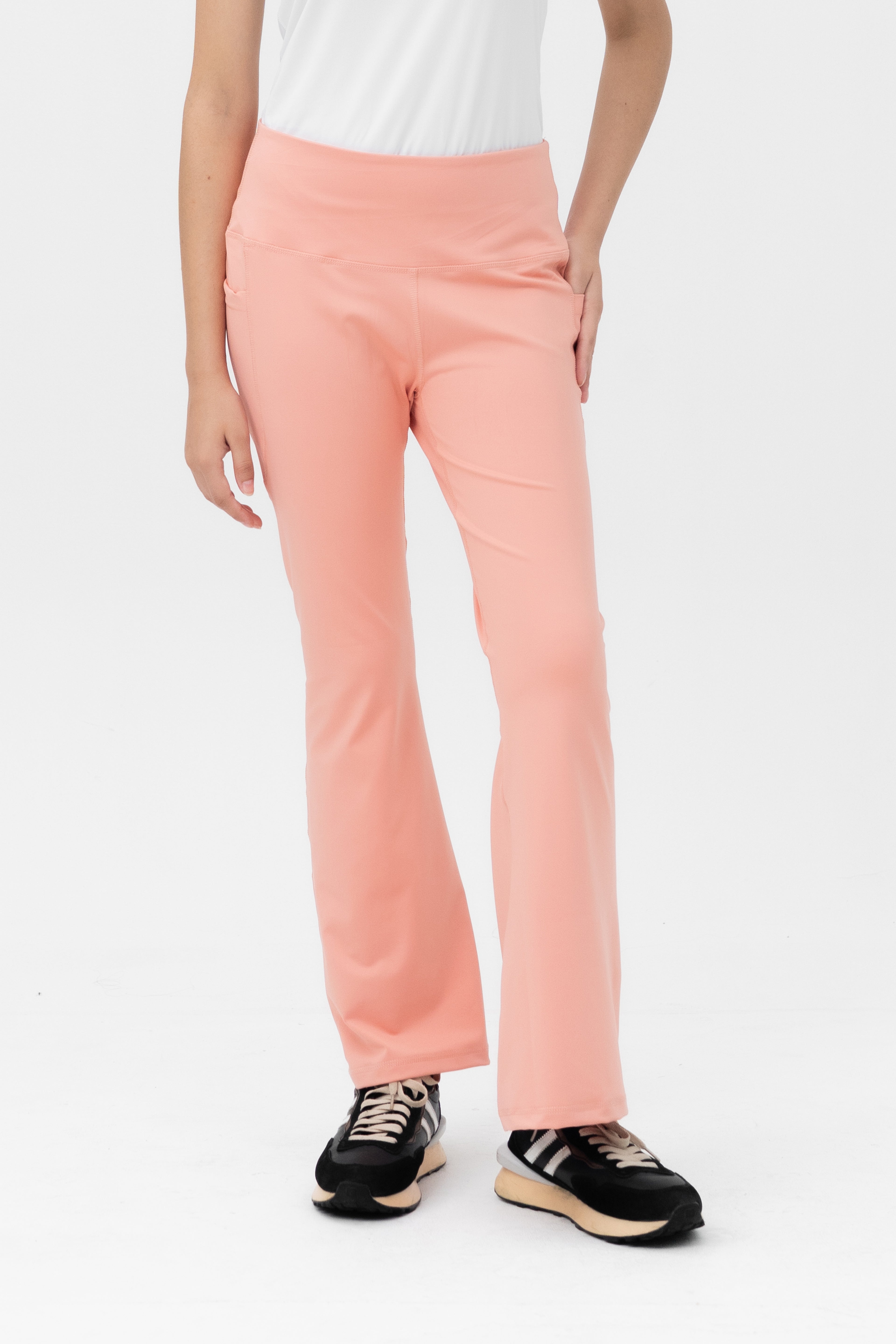 Mom Leggings - Straight Belt - Pink Quarts