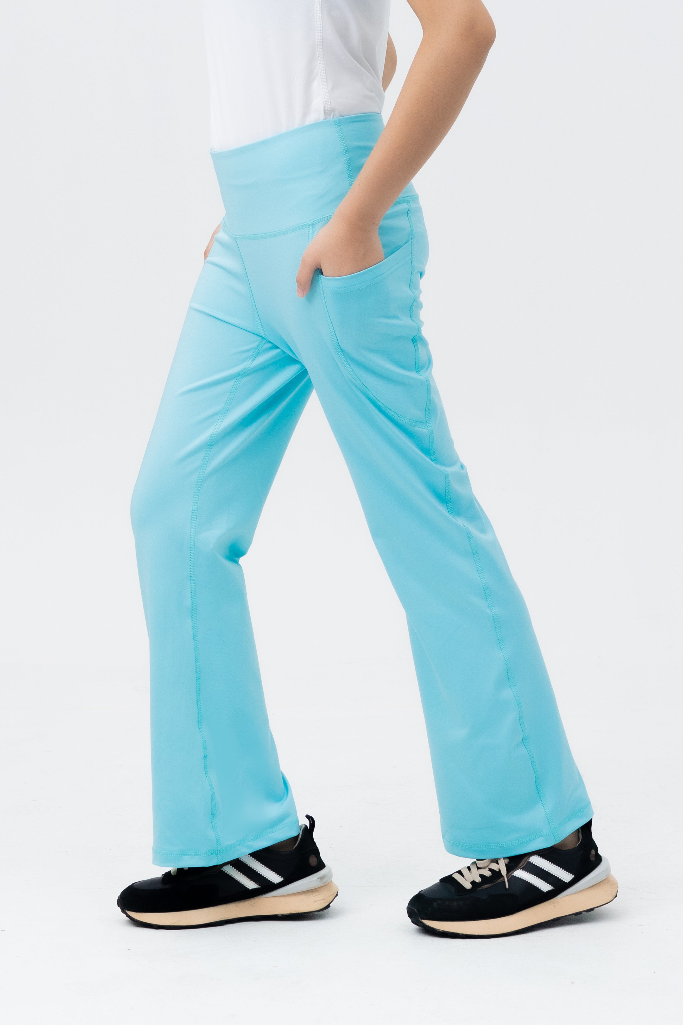Mom Leggings - Straight Belt - Turquoise