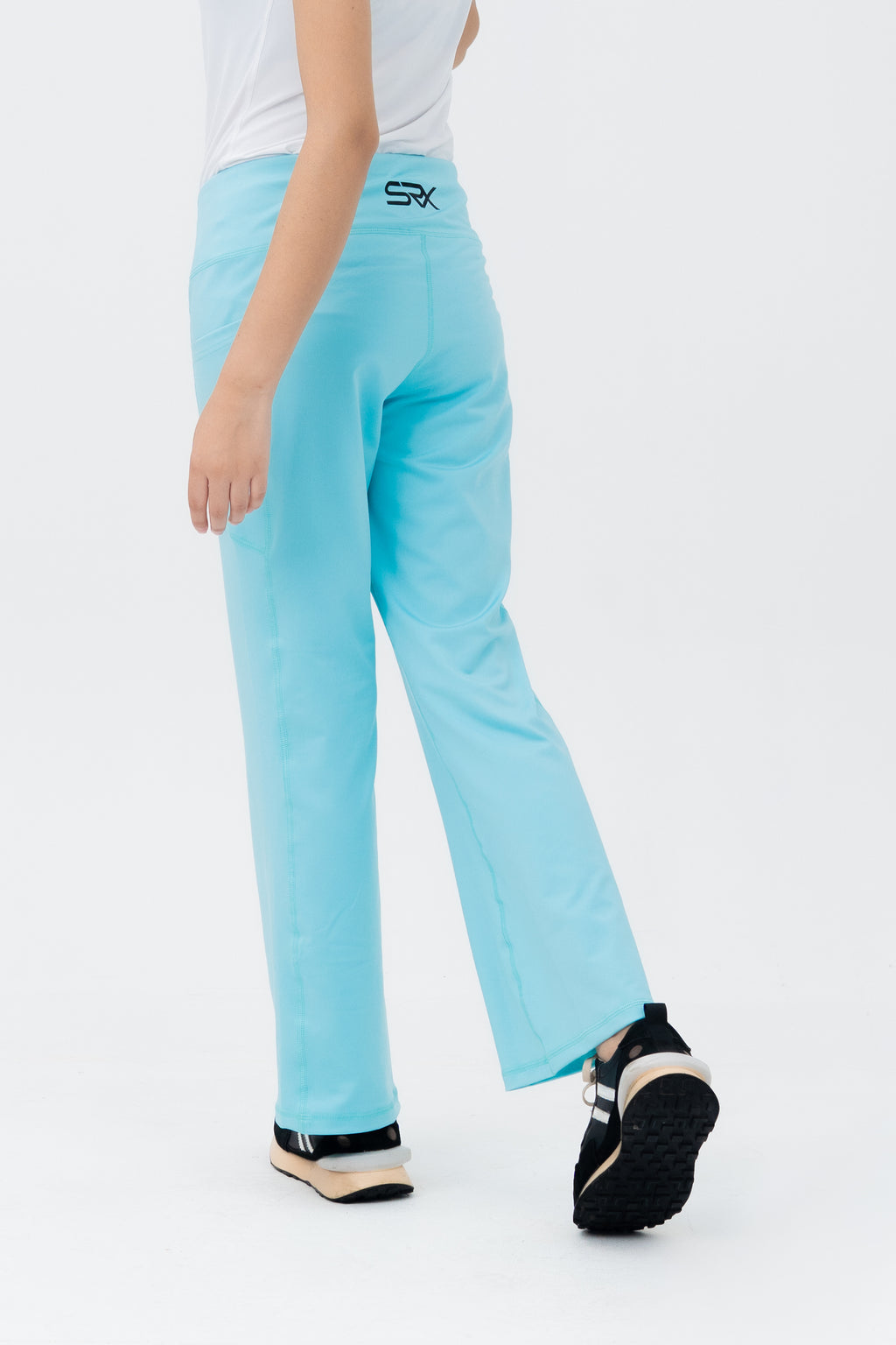 Mom Leggings - Criss Cross Belt - Turquoise