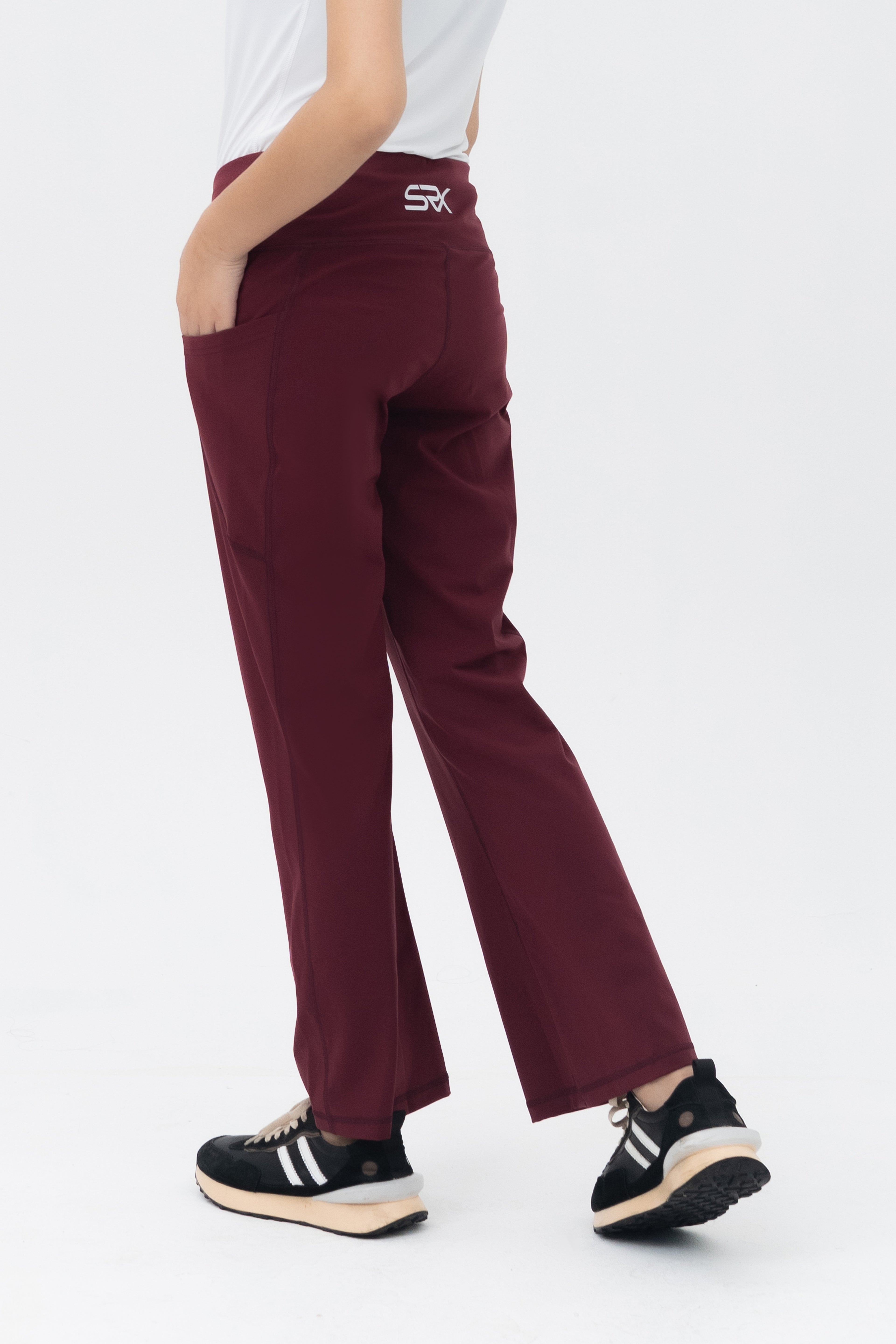 Mom Leggings - Criss Cross Belt - Zinfand