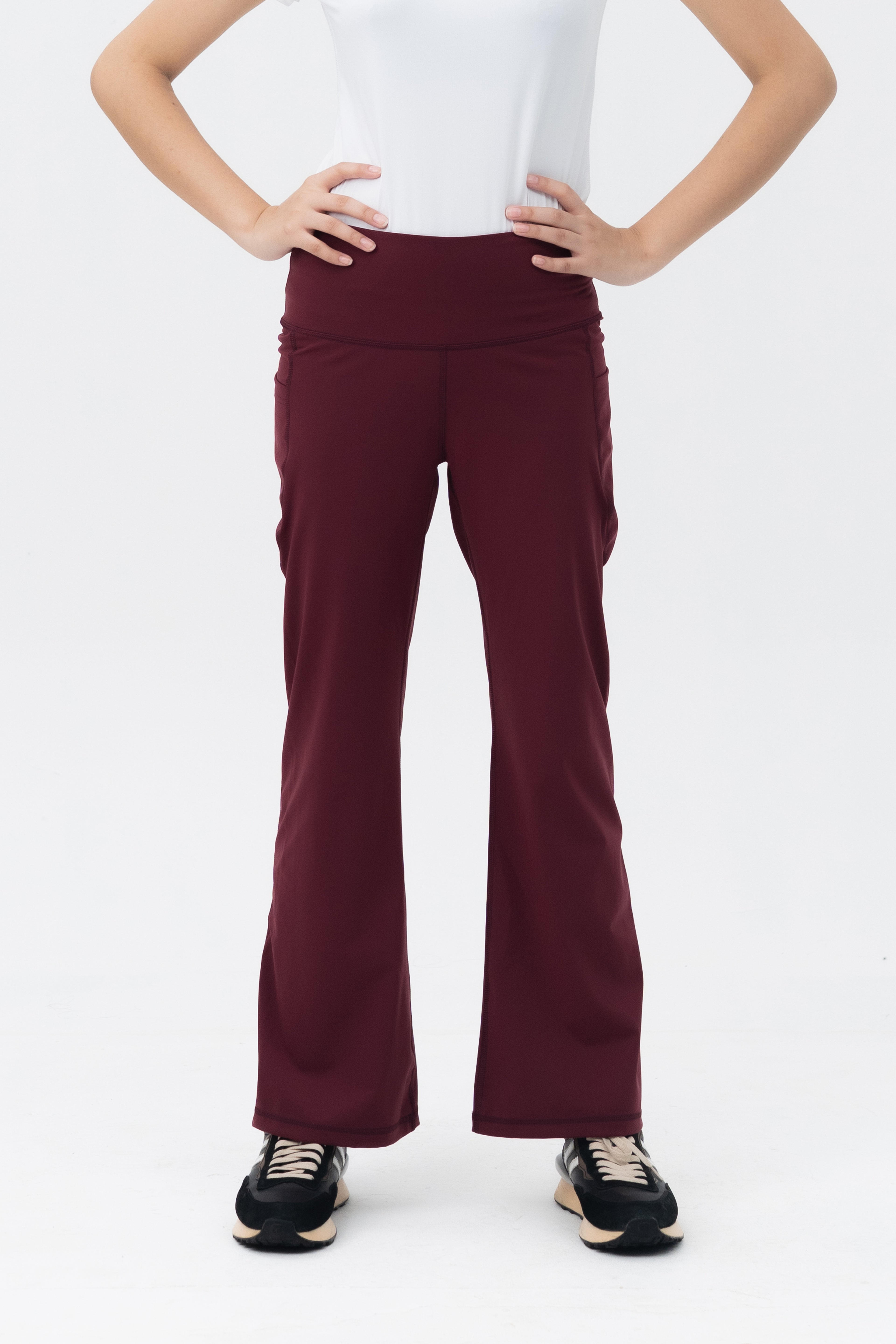 Mom Leggings - Straight Belt - Zinfand