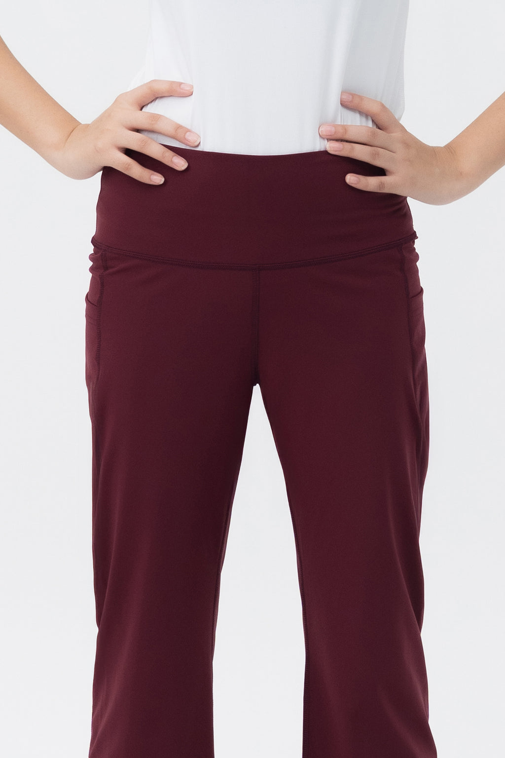 Mom Leggings - Straight Belt - Zinfand