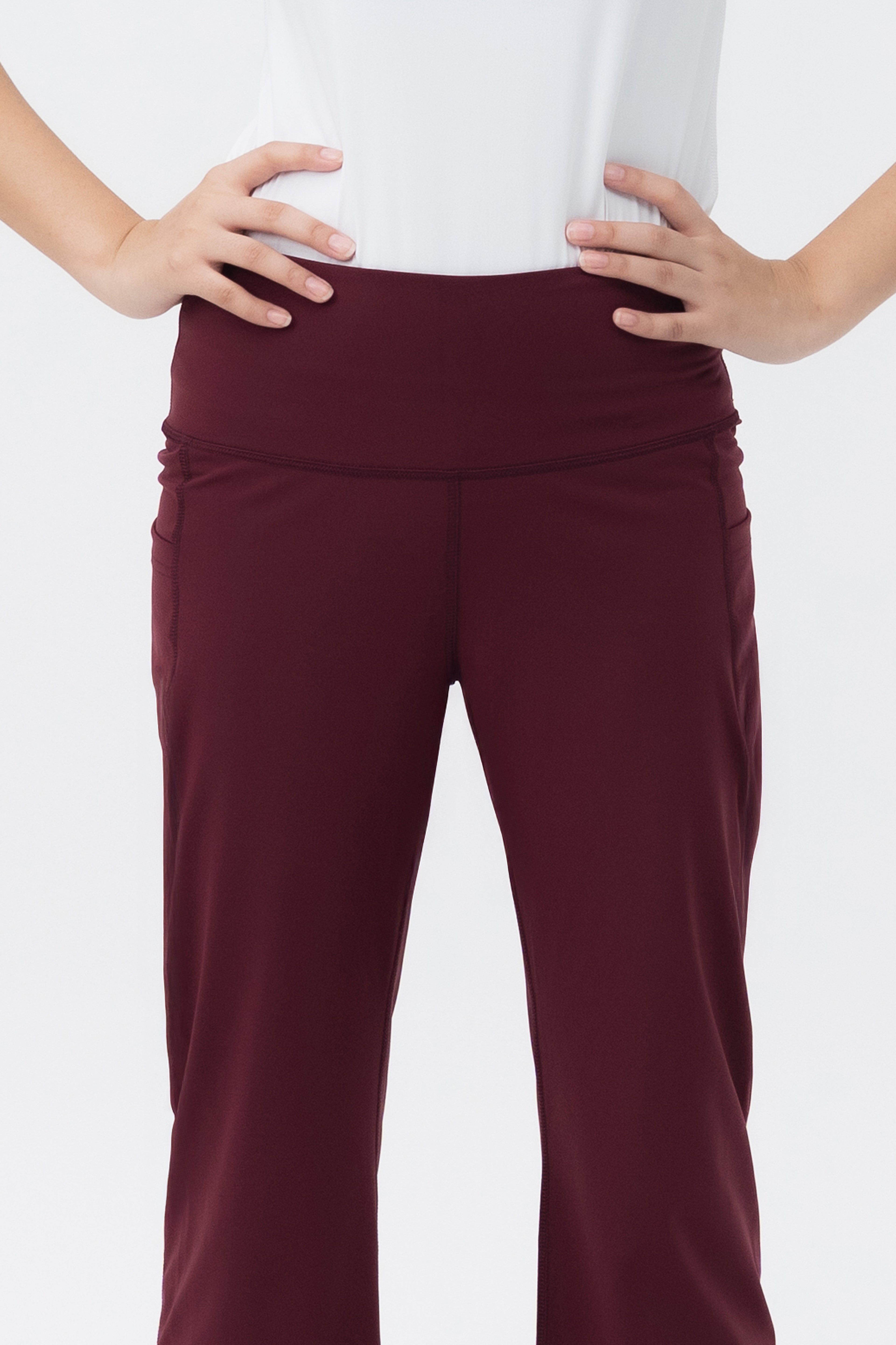 Mom Leggings - Straight Belt - Zinfand