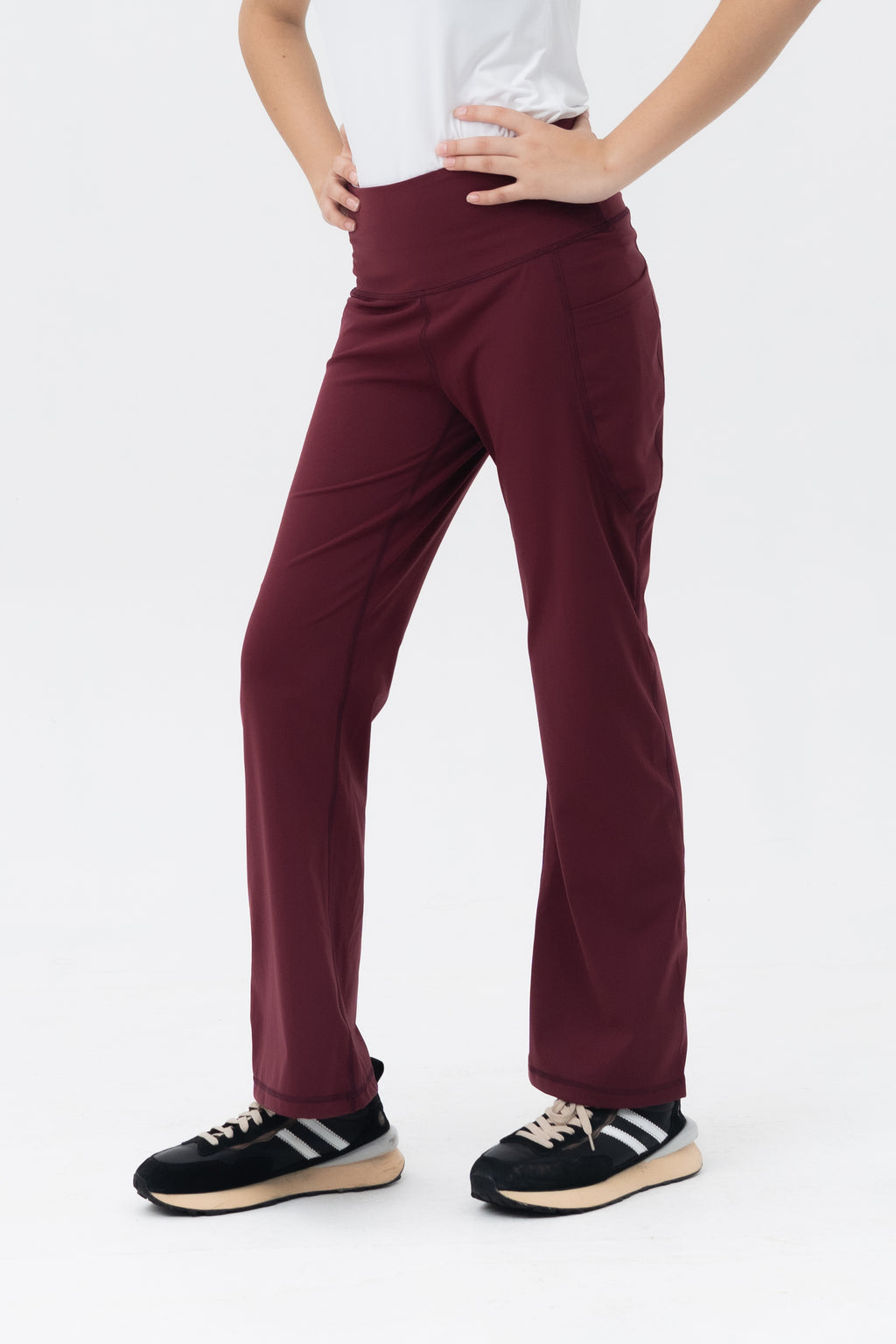 Mom Leggings - Straight Belt - Zinfand