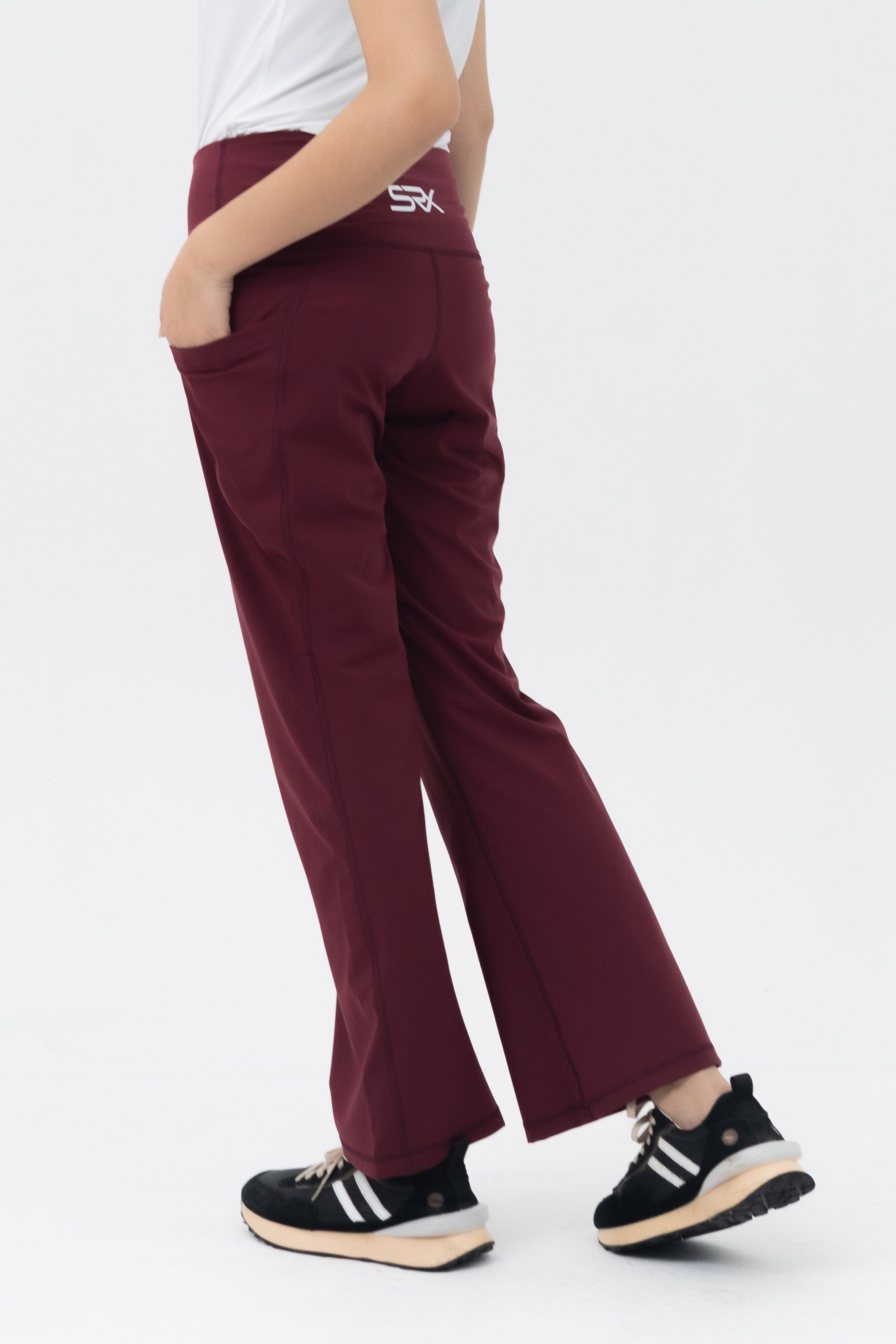 Mom Leggings - Straight Belt - Zinfand