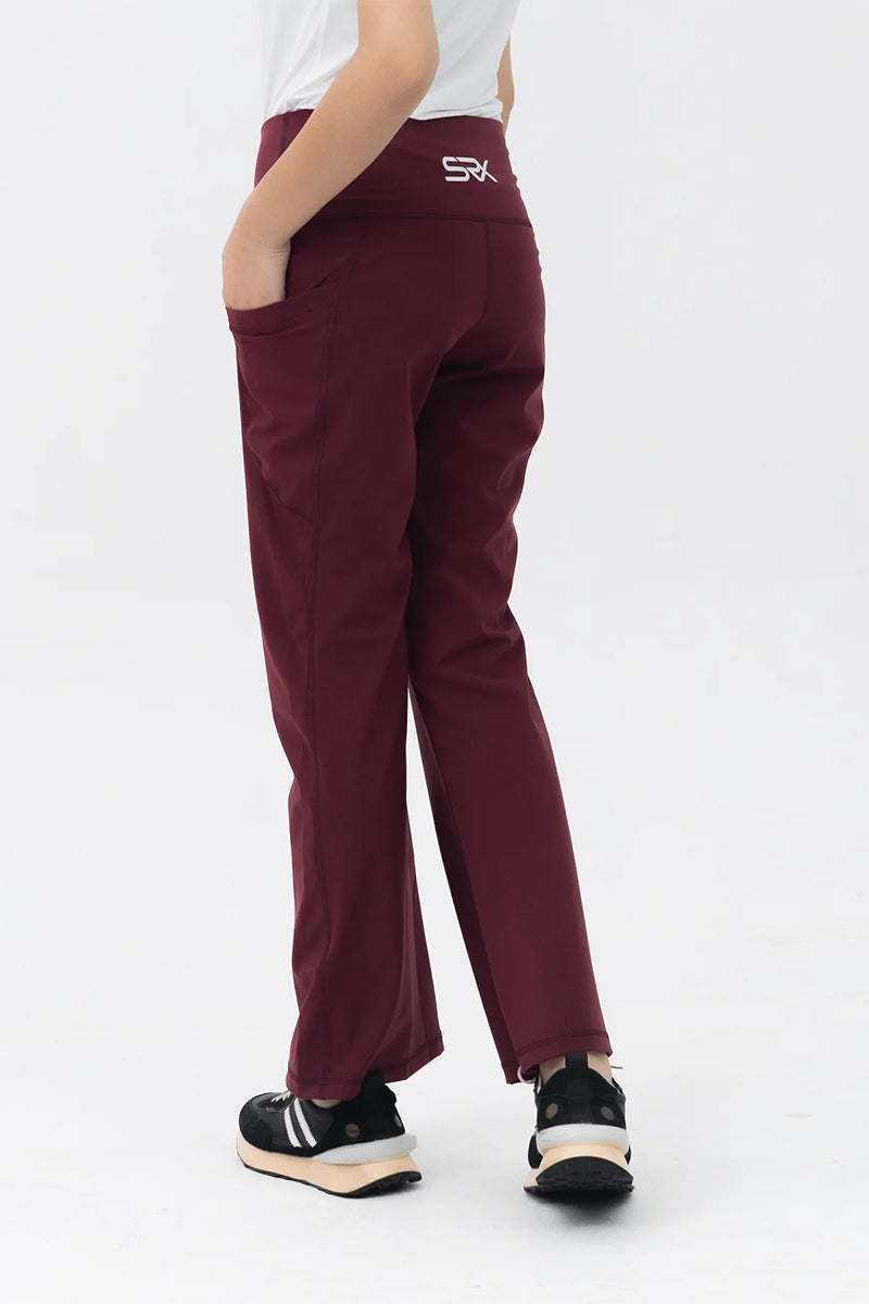 Mom Leggings - Straight Belt - Zinfand
