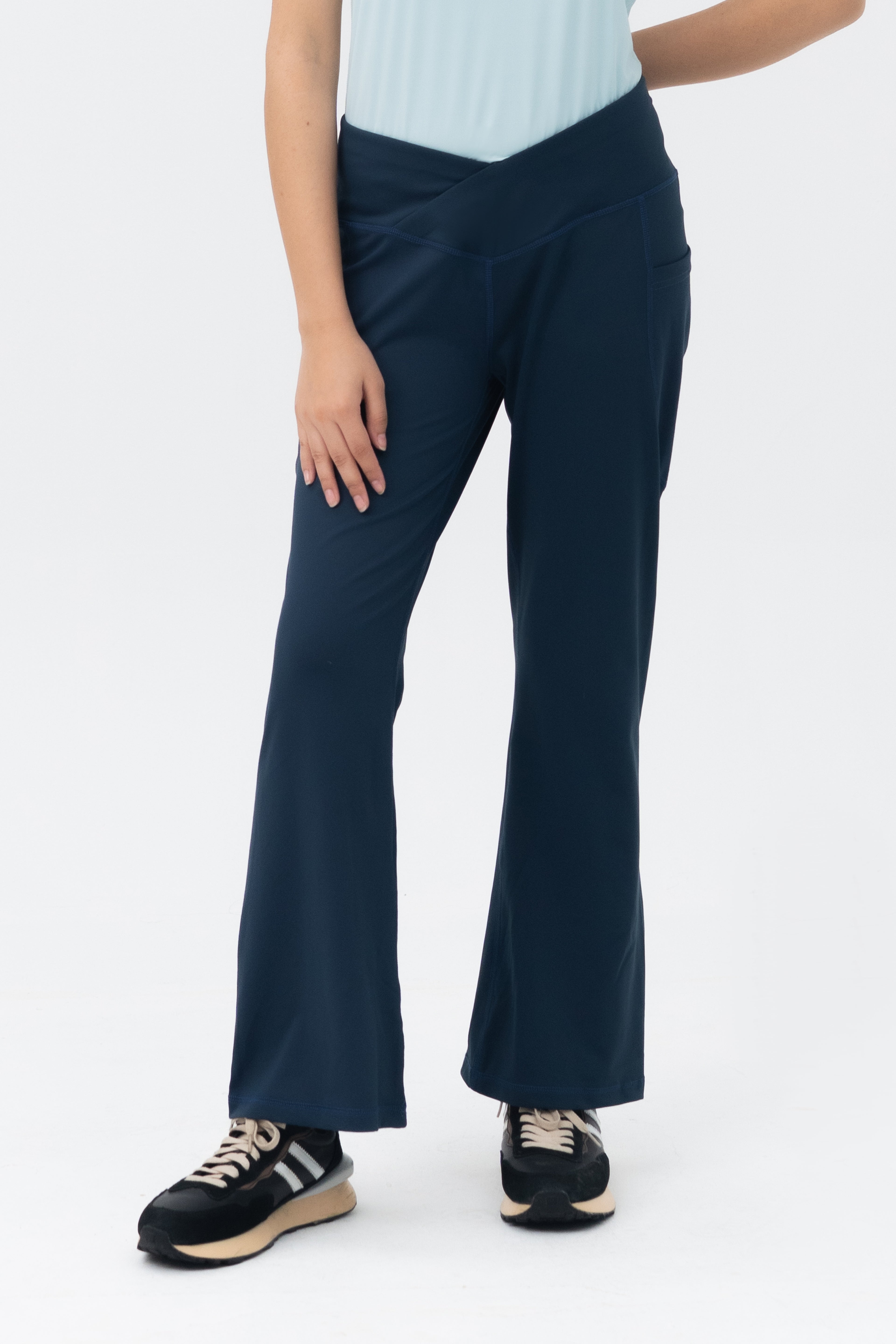 Mom Leggings - Criss Cross Belt - Armory Navy