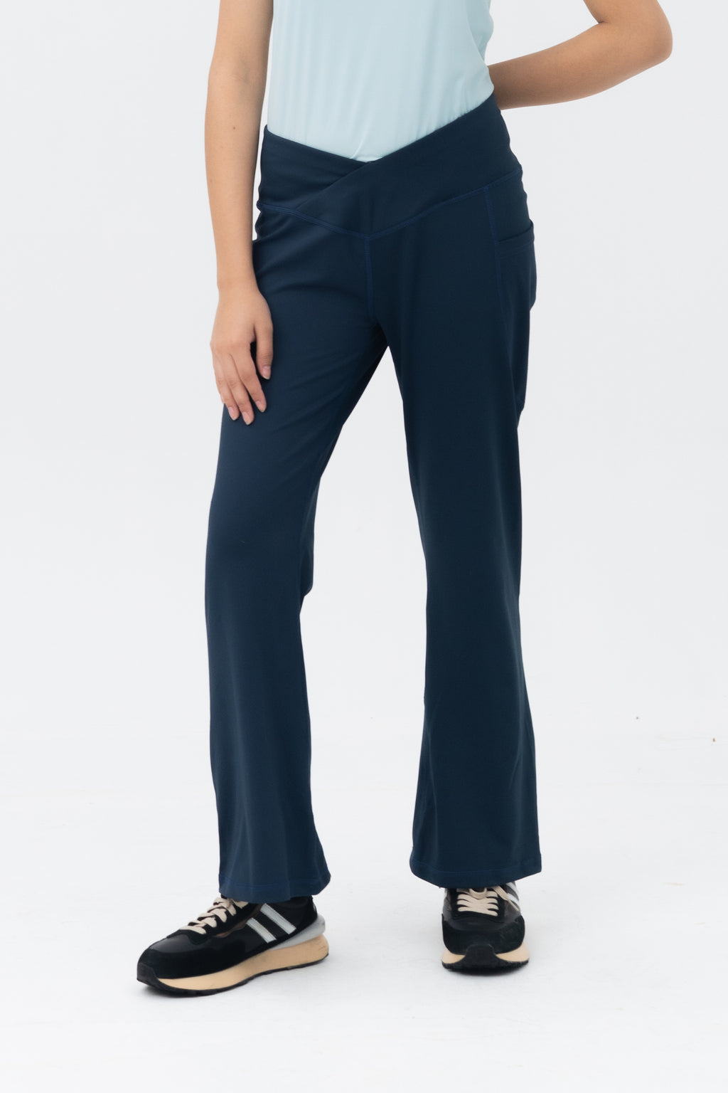 Mom Leggings - Criss Cross Belt - Armory Navy