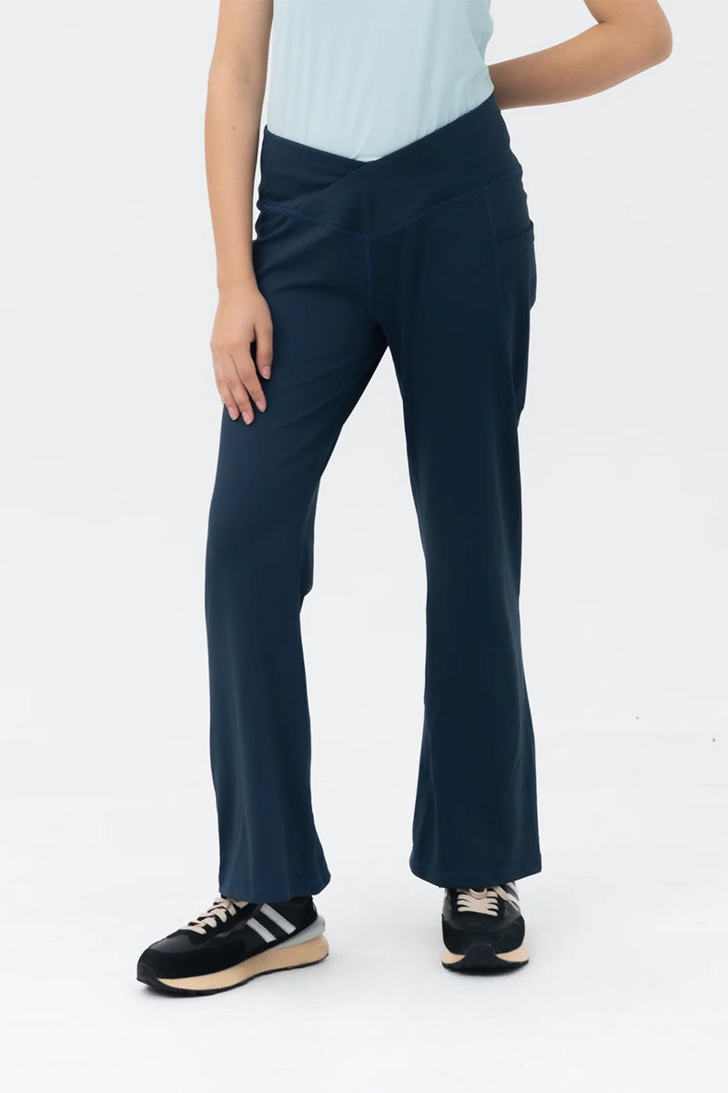 Mom Leggings - Criss Cross Belt - Armory Navy