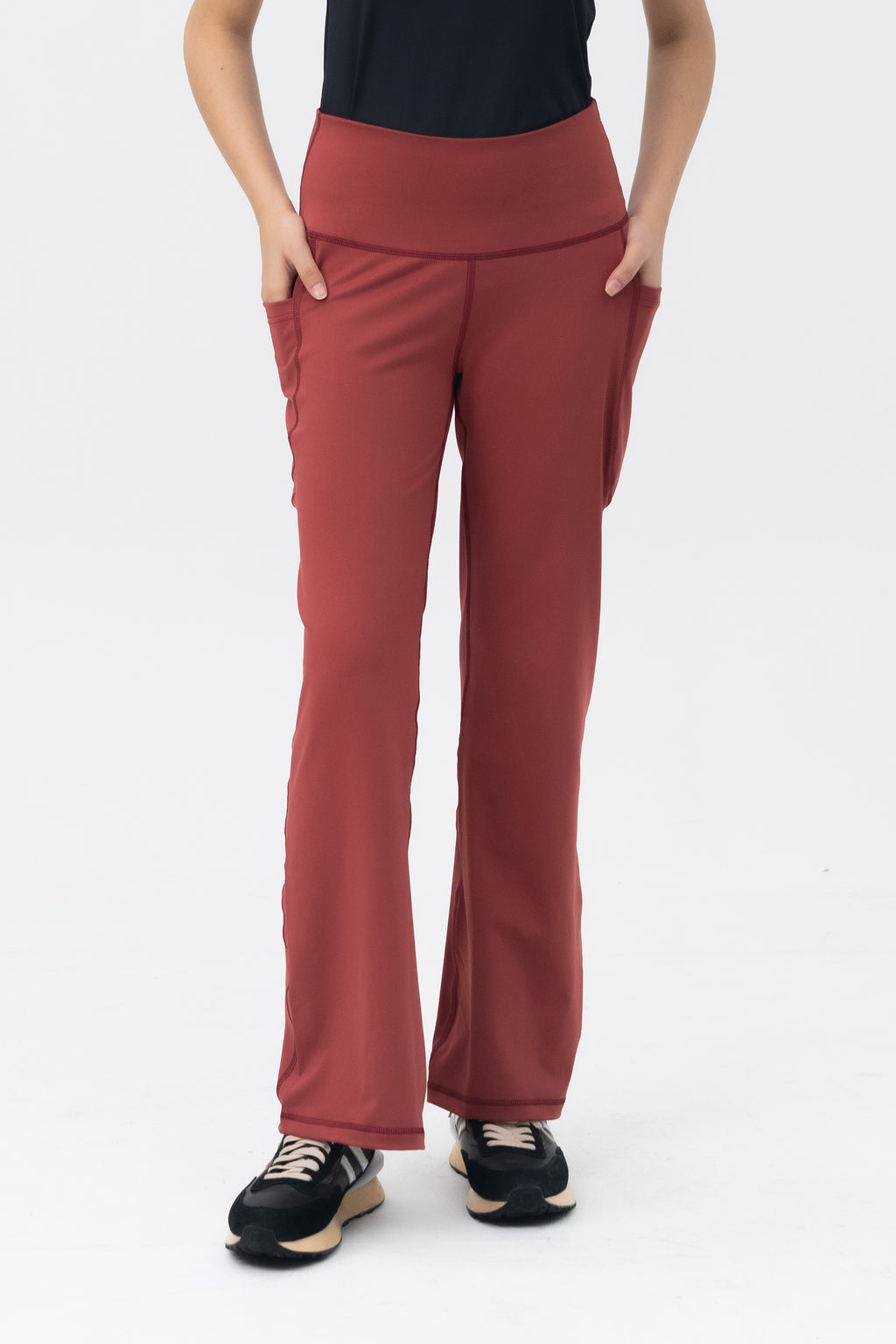 Mom Leggings - Straight Belt - Cedar