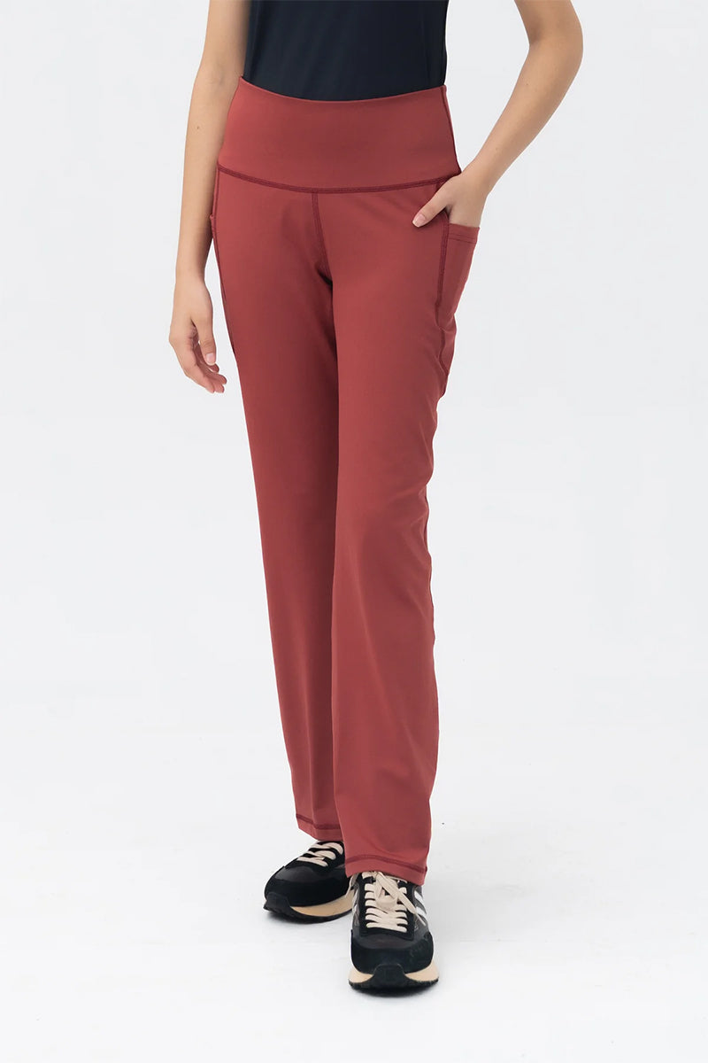 Mom Leggings - Straight Belt - Cedar