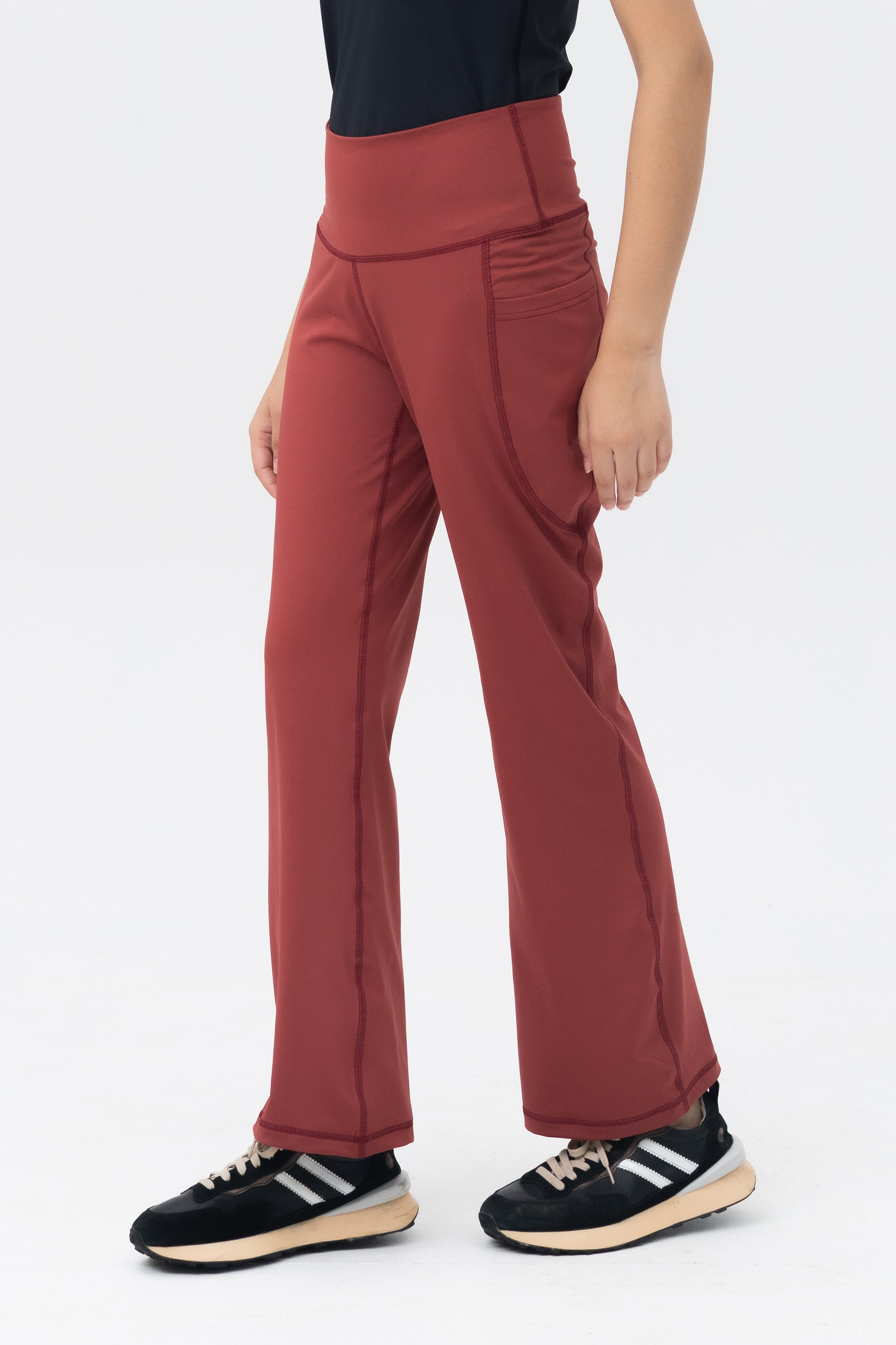 Mom Leggings - Straight Belt - Cedar